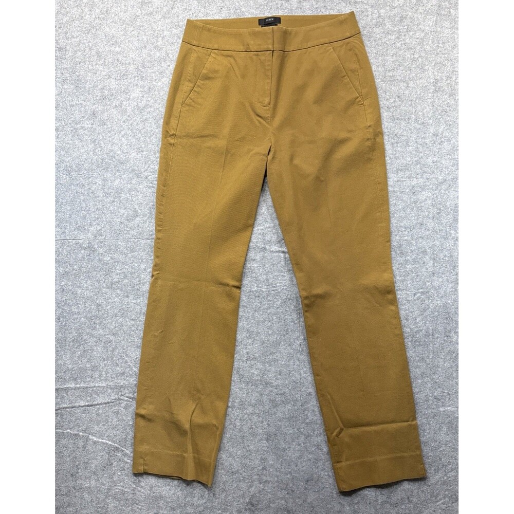 J.Crew Remi Pant Size 6 Tall Golden Brown High Rise Stretch Ankle Cotton Office